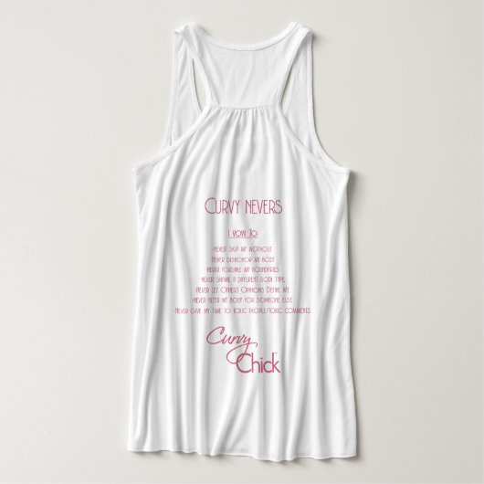 Trotse & kromme lichaamspositiviteit tanktop (Design achterkant)