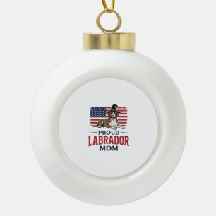 Trotse Labrado Moeder Patriottische Hond Halloween Keramische Bal Ornament