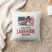 Trotse Labrado-moeder Patriottische hond Halloween Kussen (Deken)