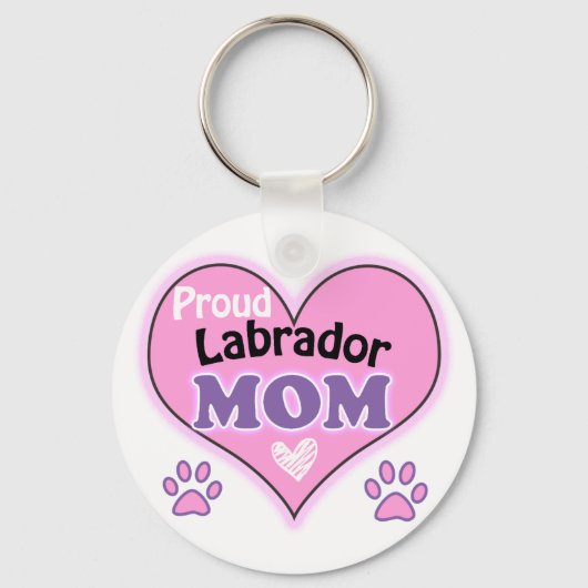Trotse Labrador Moeder Sleutelhanger (Voorkant)