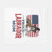 Trotse Labradormoeder Patriottische Hond Halloween Fleece Deken (Voorkant (Horizontaal))