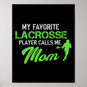Trotse Lacrosse Mom Goalie Favoriete Speler Graphi Poster