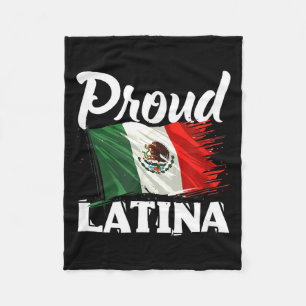 Trotse latina mexicaanse trots vlag Mexico wortels Fleece Deken
