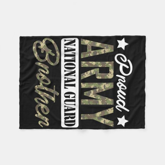 Trotse Leger Nationale Garde Broer Militaire Famil Fleece Deken (Voorkant (Horizontaal))