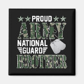 Trotse Leger Nationale Garde Broer Militaire Famil Magneet (Voorkant)