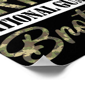 Trotse Leger Nationale Garde Broer Militaire Famil Poster (Hoek)