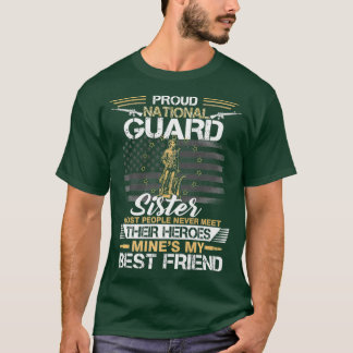 Trotse Leger Nationale Garde Zuster Vlag US T-shirt