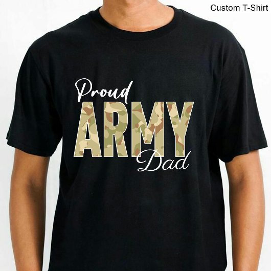 Trotse Leger Pap / Militaire Familie Zwart T-shirt