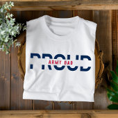 Trotse Leger Pap Rood en Blauw Mannen T-shirt