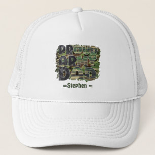 Trotse leger vader camouflage ontwerp trucker pet