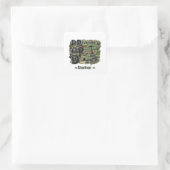 Trotse leger vader camouflage ontwerp vierkante sticker (Tas)