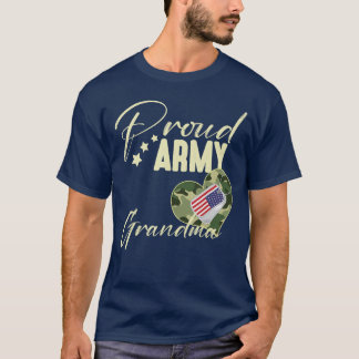 Trotse legeroma camouflagehond Amerikaans vlag T-shirt