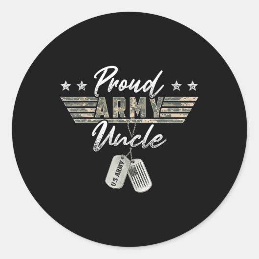 Trotse legeroom Amerikaanse veteraan Ronde Sticker (Voorkant)