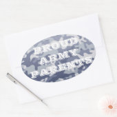 Trotse Legerouders Ovale Auto Sticker (Envelop)