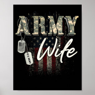 Trotse Legervrouw Amerikaanse Veteraan Militaire G Poster