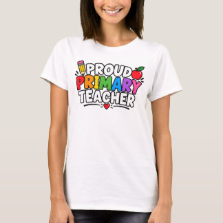 Trotse leraar basisonderwijs uitzicht 1 Trotse bas T-shirt