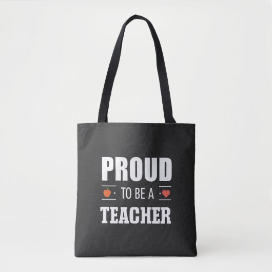 Trotse leraar – Creatieve typografie Tote Bag (Voorkant)