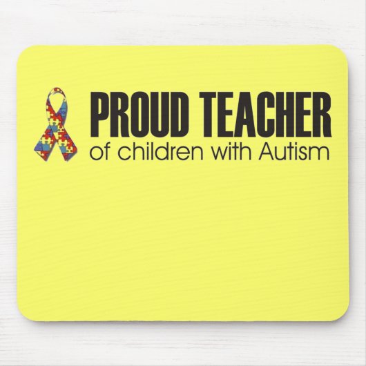 trotse leraar kinderen met autisme mousepad muismat (Voorkant)