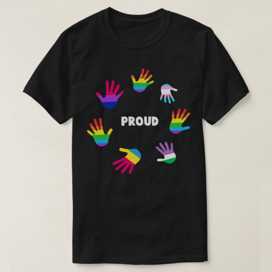 Trotse LGBT Gay Pride T-shirt LGBTQ Supporter Gift (Design voorkant)