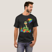 Trotse LGBT Gay Snake Pride Vlag Regenboog LGBTQ L T-shirt (Voorkant volledig)
