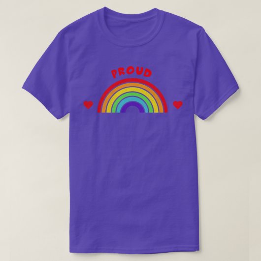 Trotse LGBT Pride Maand T-shirt LGBTQ Supporter Gi (Design voorkant)