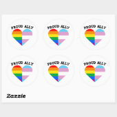 Trotse LGBTQ-bondgenoot Ronde Sticker (Vel)