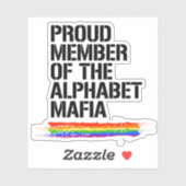 Trotse lid van de Alfabet Maffia Sticker (Vel)