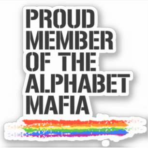 Trotse lid van de Alfabet Maffia Sticker