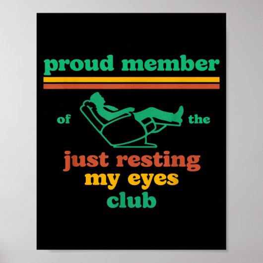 Trotse Lid Van De Club Met Rustende Ogen Vader Vad Poster (Voorkant)