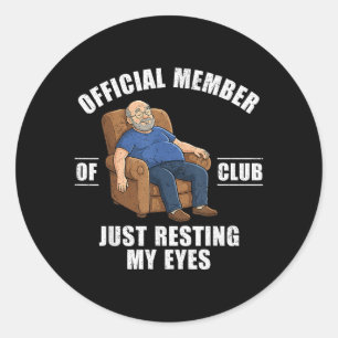 Trotse Lid Van De Club Voor Ogen Die Rusten Vader  Ronde Sticker