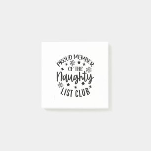 Trotse Lid van de Stoute Lijst Club Kerstmis Post-it® Notes