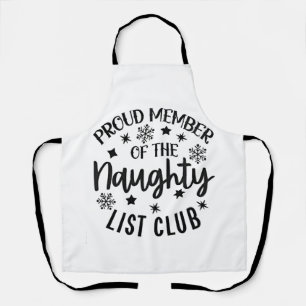 Trotse Lid van de Stoute Lijst Club Kerstmis Schort