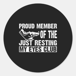 Trotse Lid Van Gewoon Even Mijn Ogen Rusten Club P Ronde Sticker