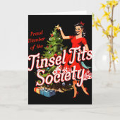 Trotse Lid Van Tinsel Vereniging Dame Grappig Kers Kaart (Gele Bloem)