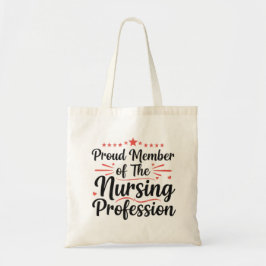Trotse Lid Verpleegkundig Beroep Artistiek Kunst Tote Bag