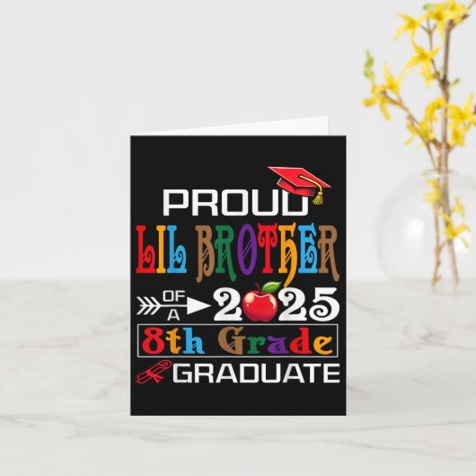 Trotse Lil broer van een CL van 2025 8e klas diplo Kaart (Gele Bloem)