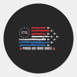 Trotse luchtmacht oom 4 juli 1776 Amerikaanse Ronde Sticker