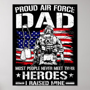 Trotse luchtmacht vader hief heldenvlag luchtmacht poster