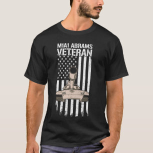 Trotse M1A1 Abrams Veteranen Vlag Amerikaanse US M T-shirt