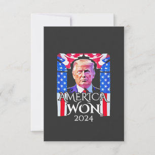 Trotse Maga Amerikaan Trump Wint 2024 Inauguratie Bedankkaart