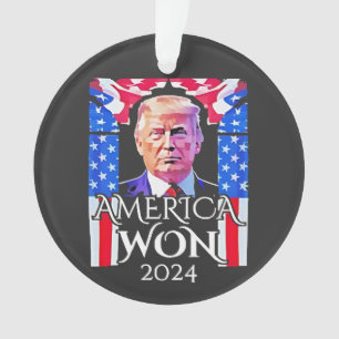 Trotse Maga Amerikaan Trump Wint 2024 Inauguratie Ornament