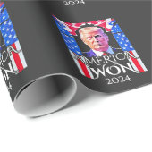 Trotse Maga-Amerikaan Trump wint Inaguration Day 2 Cadeaupapier (Rol Hoek)