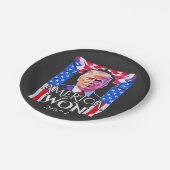 Trotse Maga-Amerikaan Trump wint Inaguration Day 2 Papieren Bordje (Gekanteld)