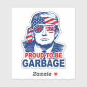 Trotse MAGA Garbage Trump-supporter Sticker (Vel)