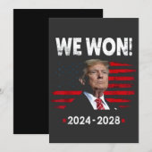 Trotse Maga President Trump Won Inauguratie Dag  Kaart (Voorkant / Achterkant)