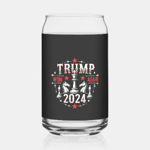 Trotse Maga Trump Wint weer 2025 Inauguratie Dag Blikvorm Glas