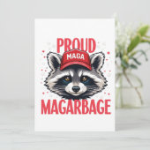 Trotse MAGA-vuilnis voor verkiezing Trump-aanhange Bedankkaart (Staand voorkant)