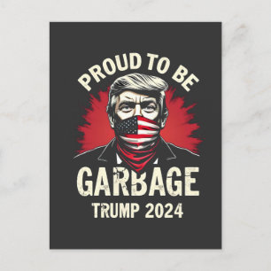Trotse MAGA-vuilnis voor verkiezing Trump-aanhange Briefkaart
