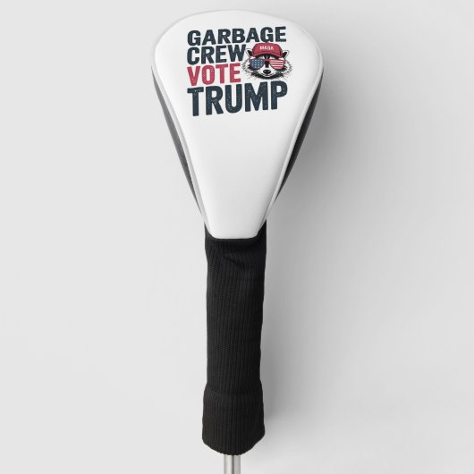 Trotse MAGA Vuilnisbemanning Stem Trump Verkiezing Golfheadcover (Voorkant)