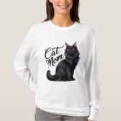 Trotse Maine Coon Kat Mama T-shirt (Voorkant)